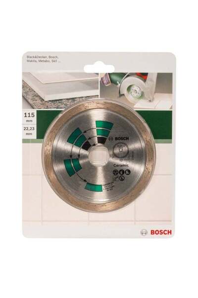 Bosch Diamond Cutting Disc for Ceramic Tile, Silver, 115 mm