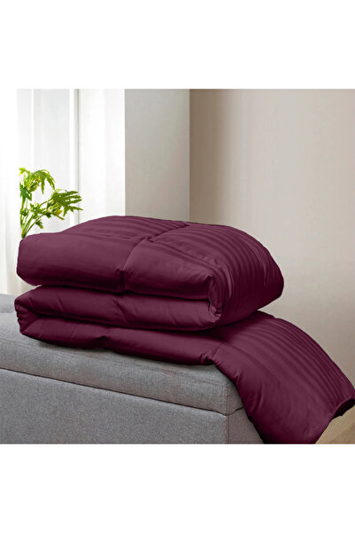 Five Store Quilted quilt with wool filling and damask cover for winter, 400 g/sqm, mauve, 180 x 210 cm