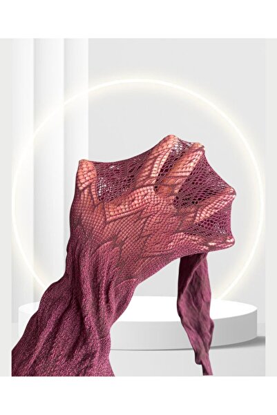 İntive Lingerie Pc Paris Azurine Dusty Rose-Chestnut Patterned Feminine Pantyhose-Limited