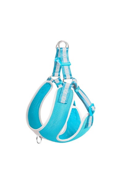 Fida حزام الكلب سهل الارتداء - أزرق عاكس - كبير