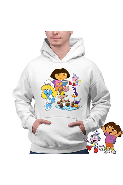 OEM Men's Hoodie Dora the Explorer Smurfette Road Runner Coyote Baby Babies Buba