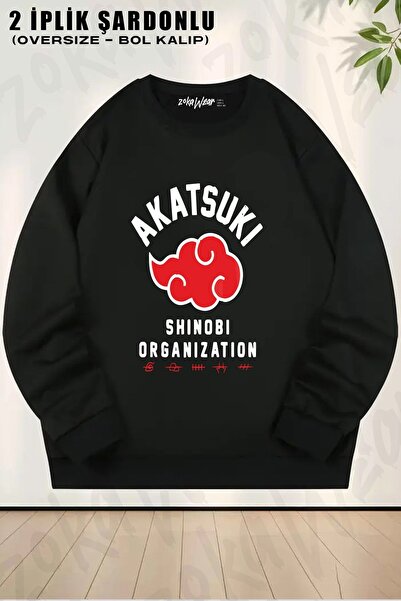 ZOKAWEAR Unisex Naruto Manga Uzumaki Logo cu imprimeu supradimensionat guler ...