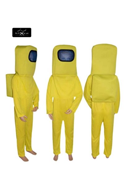 Premium زي رواد الفضاء الأصفر من Among Us لجميع العروض المسرحية - مقاس صغير