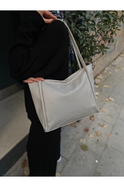 PurpleART Women's Zippered Large Shoulder Bag 28X42Cm