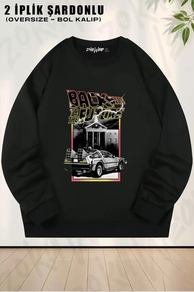 ZOKAWEAR Φούτερ Unisex Back To The Future Delorean Clock Tower Lightning με τ...