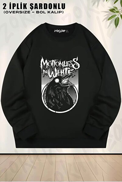 ZOKAWEAR Унисекс безръкавна блуза с голям размер и принт Motionless In White