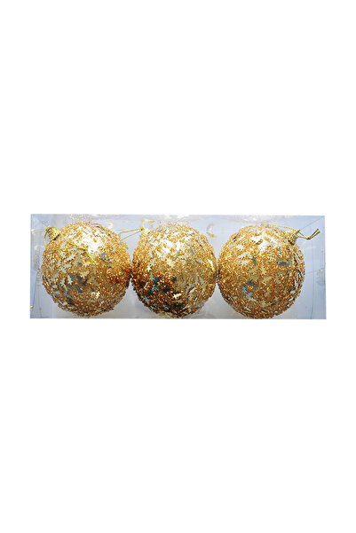EXİZTİCARET 8cm Christmas Tree Decoration Ball 3-Piece Pvc Box-Model 6
