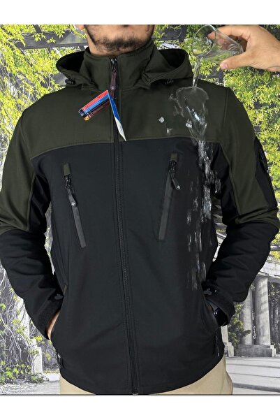 Mikro Tactical Tactical Softshell Infill Polar Liquid and Windproof Outdoor Winter Coat with Hood and Zipper