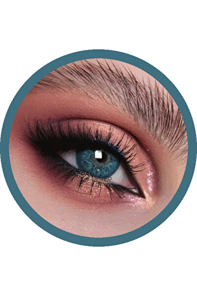Urban Layer Cirilla Blue Blue colored contact lenses, complete package with solution and case