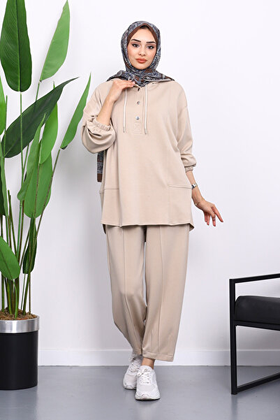 İmajButik Σετ παντελόνι με κουμπωτά πέτο από πέτρα