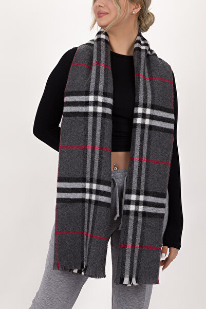 Histakı Women's Plaid Pattern Cotton Woven Shawl Scarf 70*190