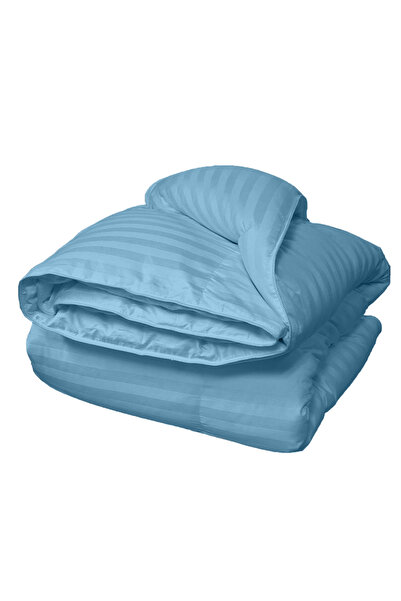 Five Store Quilted quilt with microfiber and damask cover for winter, 400 g/sqm, sky blue, 180x210 cm