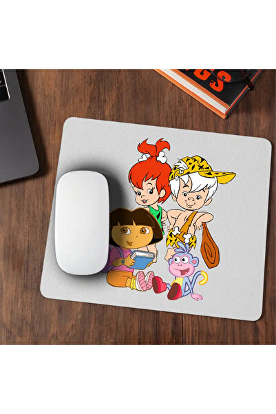 OEM Mousepad Dora the Explorer Flintstone Family Bam Bam Babies