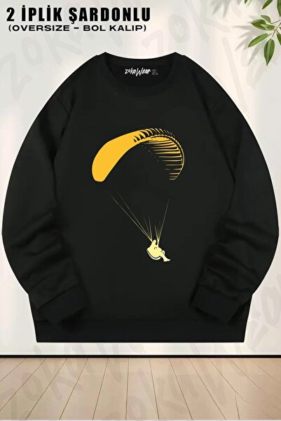 ZOKAWEAR Унисекс парапланеризъм Оверсайз велосипедна блуза с качулка