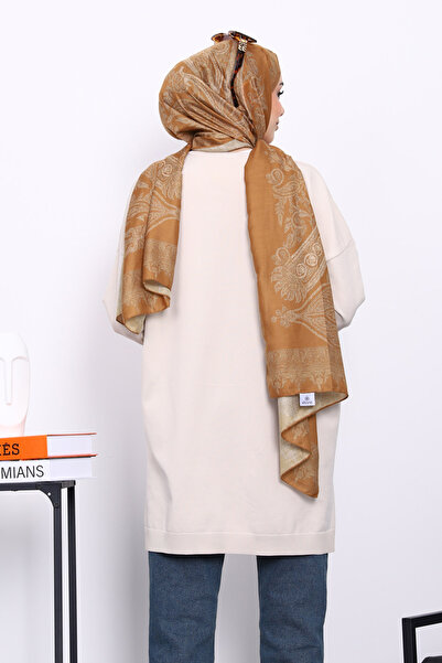 İmajButik Krem Soğuk İplik Merserize Triko Tunik