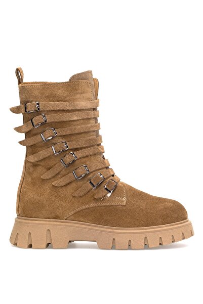 Ayakkabı Fuarı Elit Valindra Women's Genuine Suede Leather Classic Boots Camel