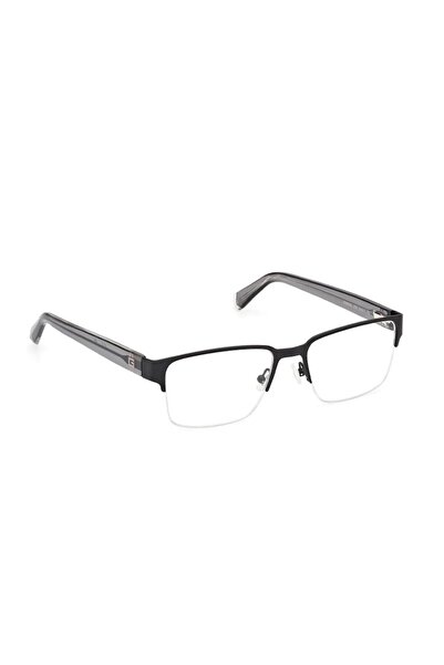 Guess GU50095-002-53 Men's Eyeglass Frame, Gray, Rectangular, 53 mm