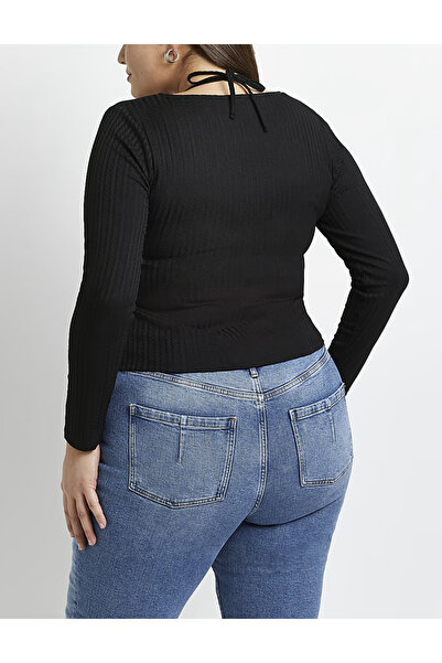 River Island blouse, black