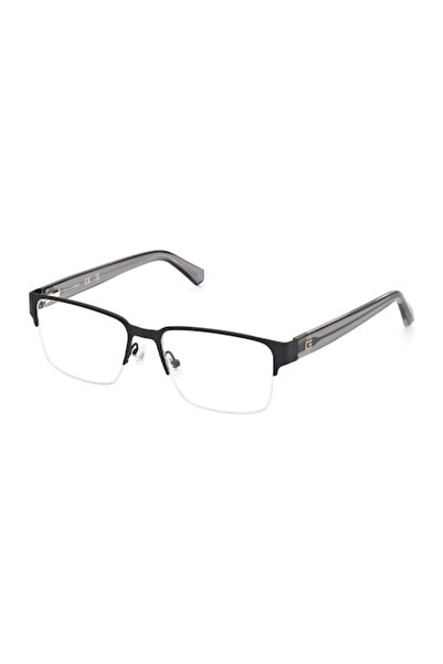 Guess GU50095-002-53 Men's Eyeglass Frame, Gray, Rectangular, 53 mm