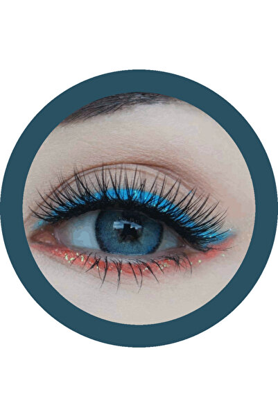 Urban Layer Cloud R Blue Blue colored contact lenses, complete package with solution and case