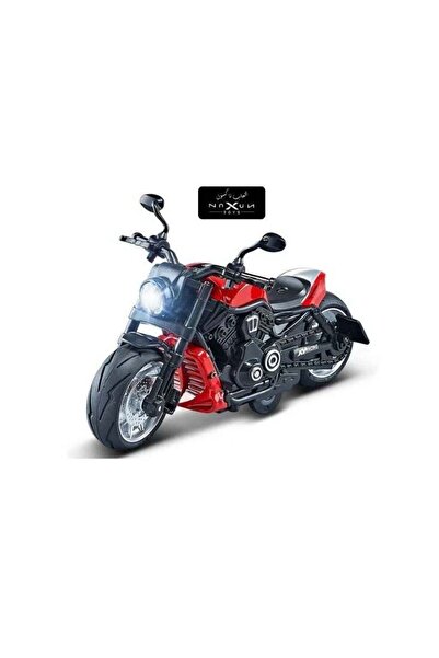 Naxun Toys Red Racing Motorcycle Toy – Realistic Sport Bike with Lights & Sounds