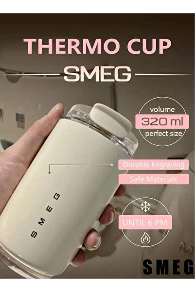 Generic smeg Travel Coffee Mug, 320ml Insulated Beverage Cup With Leakproof Lid, Long Lasting Coffee Tumble