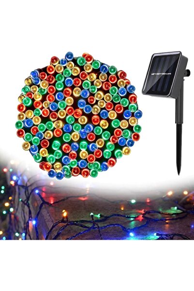 EMATTEIRO Instalație de Crăciun cu Încărcare Solară, 50m, 8 Jocuri de Lumină,...