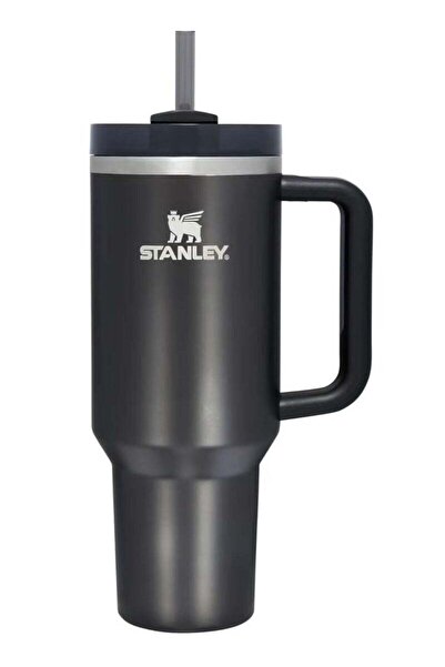 Generic Stanley Quencher H2.0 FlowState Vacuum Insulated Tumbler 40oz Black Stainless Steel Travel Mug with