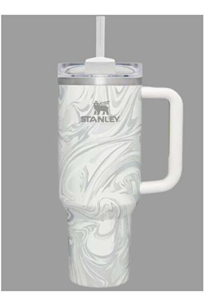 Generic Stanley H2.0 FlowState 40oz Vacuum Insulated Tumbler â€šÃ„Ã¬ Rose Quartz Swirl Travel Mug with Reus