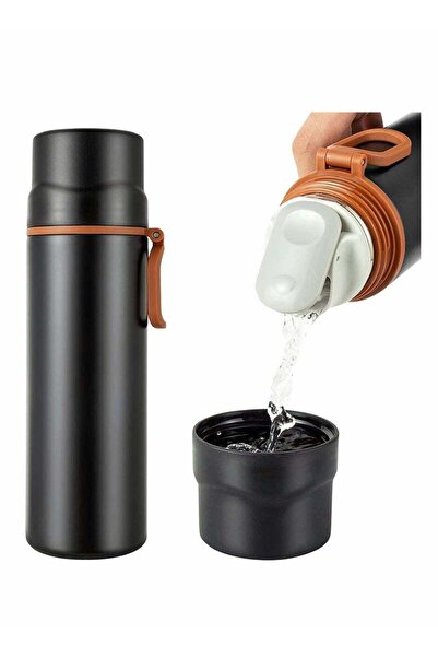 Generic Excefore 450ml Insulated Water Bottle Stainless Steel Vacuum Coffee Cup with Handle, Flask Double W
