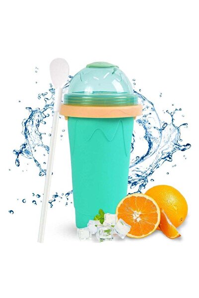 Generic SYOSI Slushy Maker Ice Cup Travel Portable Double Layer Silica Pinch Hot Summer Cooler Smoothie Sil