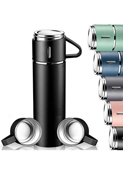 Generic MIXDE 500ml Stainless Steel Vacuum Thermos flask with Silicone Handle and Insulated Water bottle wi