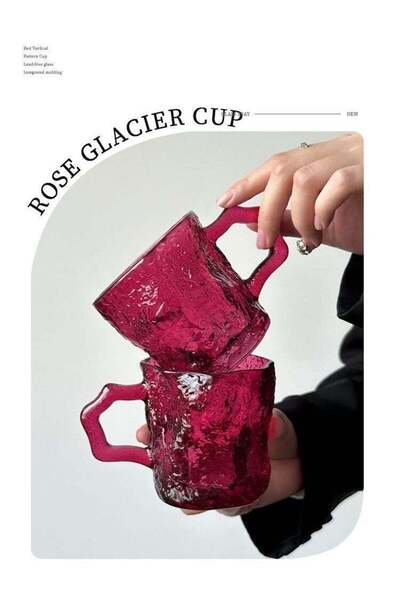 Generic Glass Mug with Handle Cold Resistant Heat Resistant Coffee Mug Juice Milk Coffee Mug