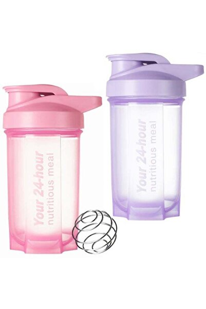 Generic EYSOO EYSOO Protein Shaker Bottle 2 Pack 500ml / 17oz Shaker Bottle for Protein Mixes Leakproof Pro
