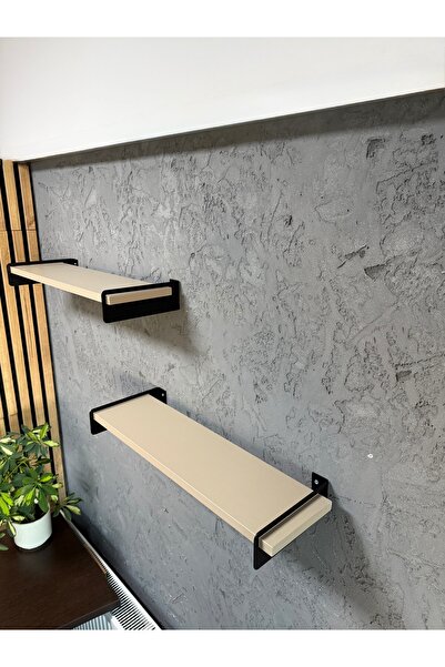 İda Wooden Alto Dafne Metal Ayaklı Duvar Rafı - Demir Ayaklı Duvar Kitaplığı ...