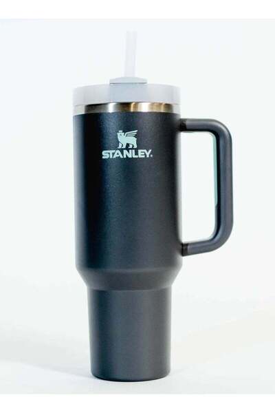 Generic Stanley Quencher H2.0 FlowState Vacuum Insulated Tumbler 40oz Black Stainless Steel Travel Mug with