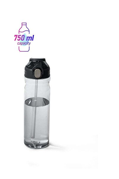Generic Fissman Water Bottle Plastic 750ml For Kids Bpa Free Black