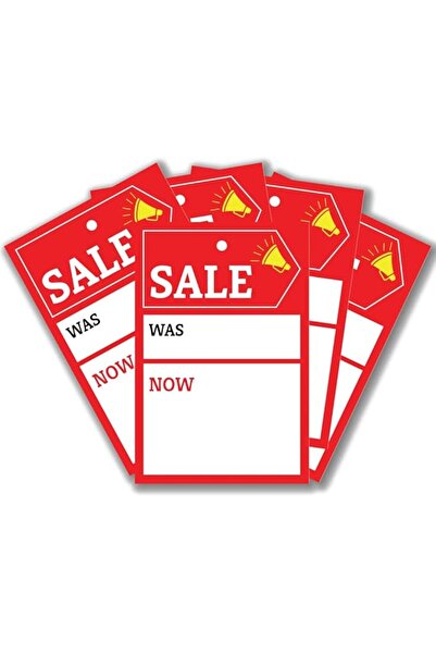 Al Raied Papa Prints Pack of 100 Sale Tags for Retail Cards (85 x 55 mm)