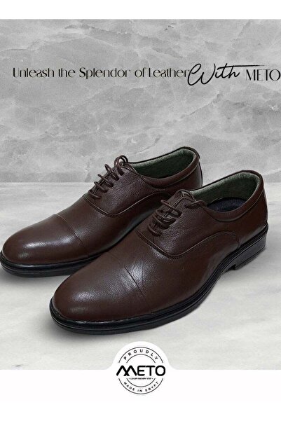 Mito Brown Oxford Formal Shoe - Genuine Leather, Original Sole, Medical Foam Insole