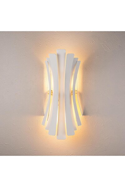 MOİRA Linea Bidirectional Modern Metal Sconce White, Minimalist Wall Lamp Lin...