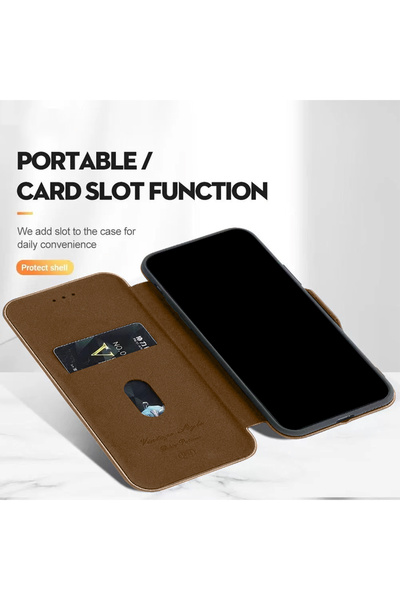 Wtech غطاء حماية قابل للطي من الجلد الصناعي من Apple iPhone 17 Pro Max 5G 2025 HDCI