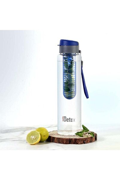 Generic Cello Cello Detox Fruit & Tea Infuser Glass Water Bottle|Leak Proof|BPA Free|Durable, 750ml, Blue (