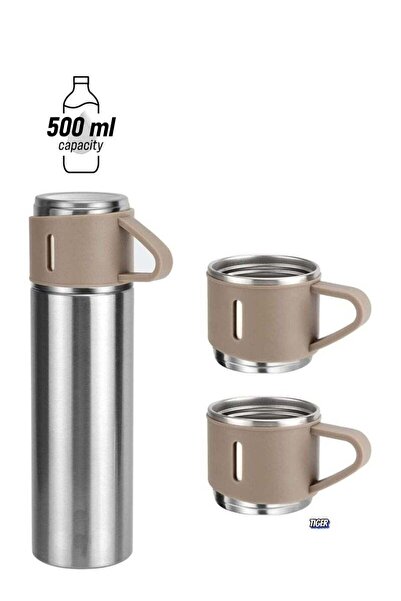 Generic JAJEEK NEW Vacuum Insulated Flask 500ml/17.6oz Stainless Steel Thermo-Bottle with Cup â€“ Keeps Dri