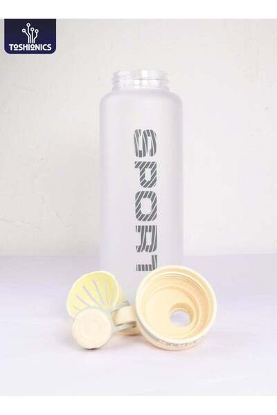 Generic Toshionics 1500ML BPA Free Plastic Sports Water Bottle with Handle, Infuser Filter, Leakproof Wide