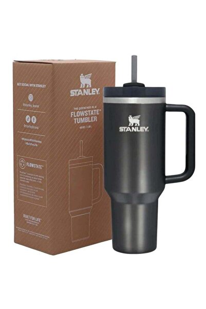 Generic Stanley Quencher H2.0 FlowState Vacuum Insulated Tumbler 40oz Black Stainless Steel Travel Mug with