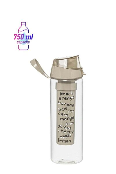 Generic HEREVIN Bottle With Fruit Infuser Grey/Clear 750ml
