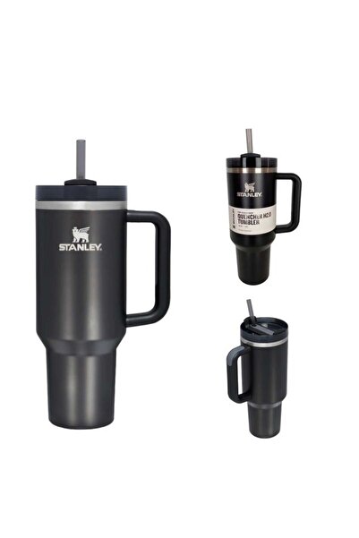 Generic Stanley Quencher H2.0 FlowState Vacuum Insulated Tumbler â€šÃ„Ã¬ 40 oz Black Stainless Steel Travel