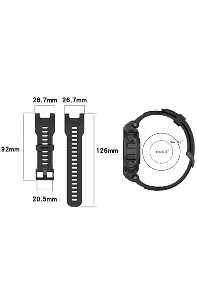 Dmay Amazfit T-Rex Compatible Premium Buckle Silicone Strap