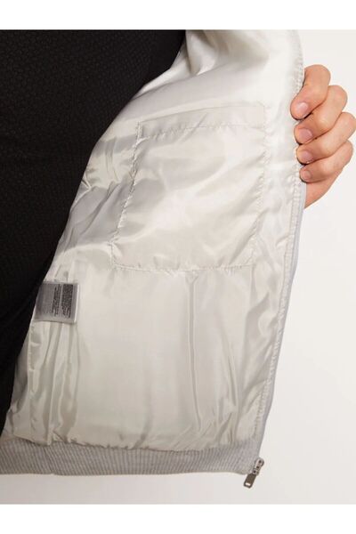 LC Waikiki LCWAIKIKI Classic Сірий Стандартний Крій Коледж Комір Чоловічий Трикотажний Пальто