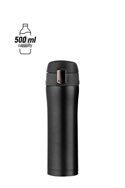 Generic Insulated Water Bottle Black 6.2x23cm